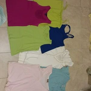 SOLD Lot of 7 girls large / x-large tanks